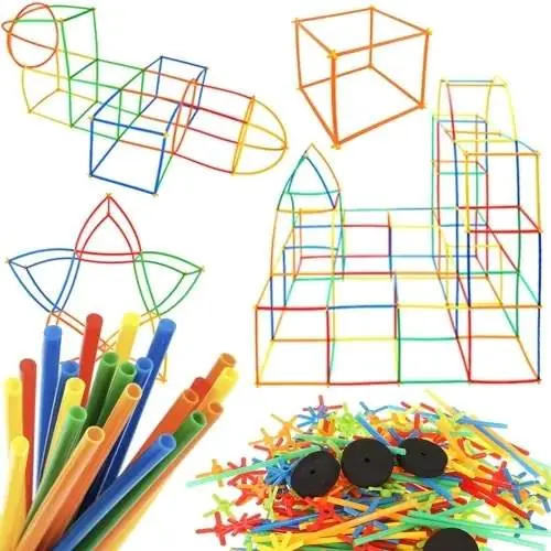Kreativa Byggklossar - 238 Färgglada Sugrör Populärt val