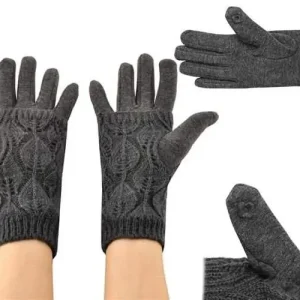 Grå Pekhandskar med Extra Värme, One Size Bästa pris