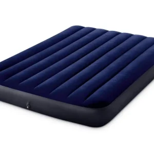 Blå Dubbelmadrass 191x137x25 cm i Sammet PVC Premium