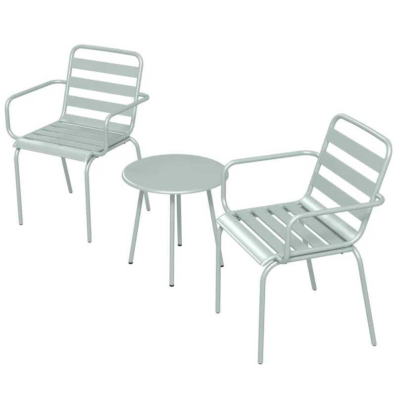 Grön Bistroset för Balkong med Soffbord och Stolar Säker betalning