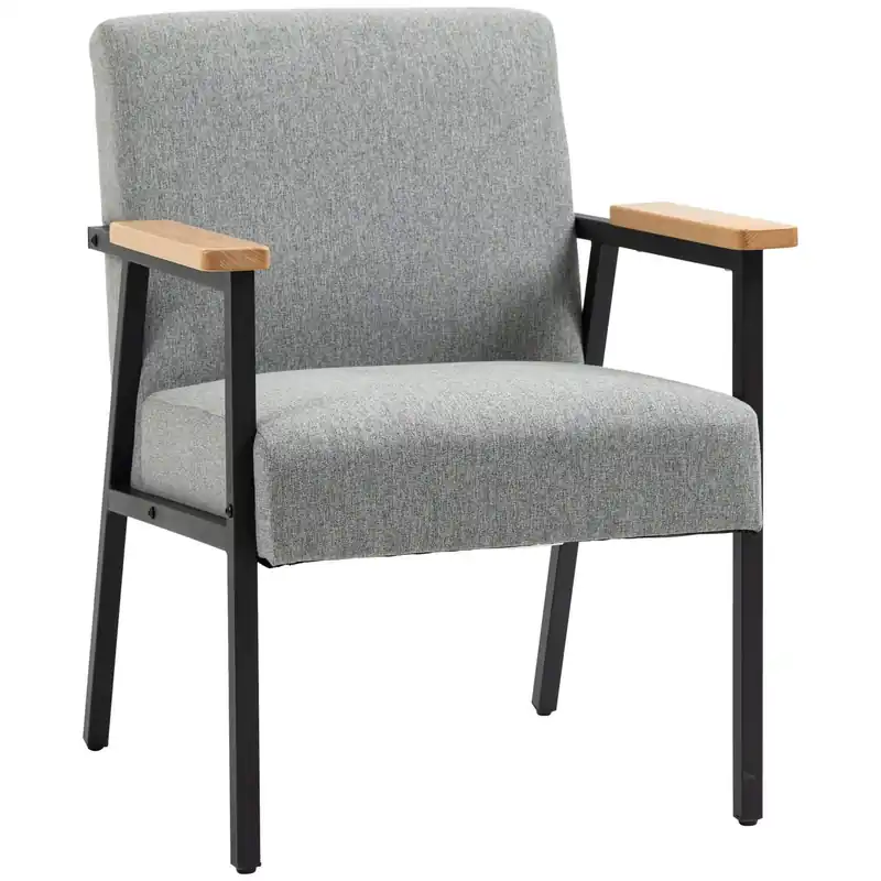 Grå Matstol i Linnelook 64,5x70x83,5 cm Fynd