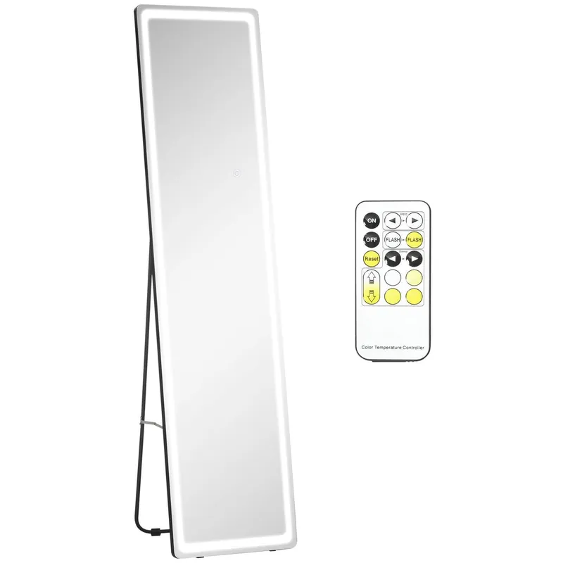 Fristående LED Sminkspegel Silver/Svart Lägg i varukorgen