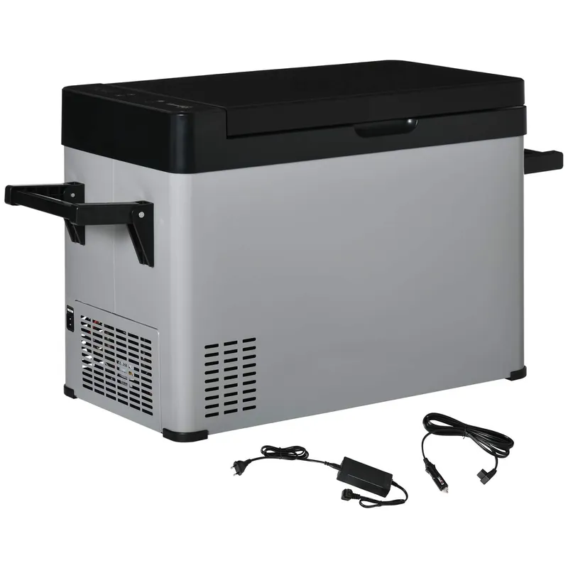 Bilkylbox 50L LCD Kompressor 12/24V Grå/Svart Bästa pris