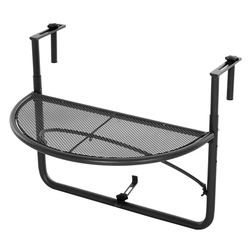 Höj- och sänkbart balkongbord halvrund Ø30 cm Rabatter